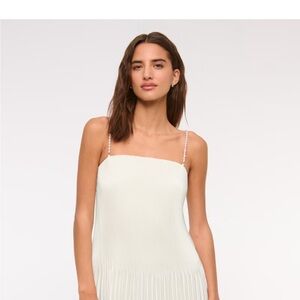 The A&F Giselle Faux Pearl Pleat Release Mini Dress